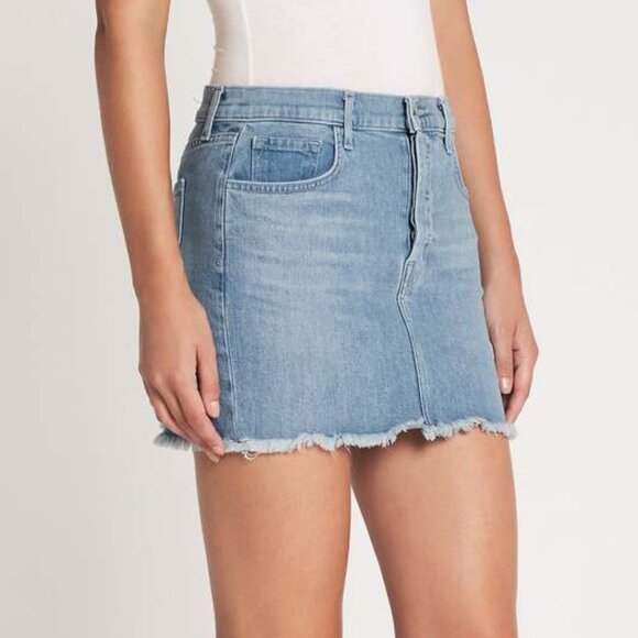 J BRAND Women Size 28 6 Blue Bonny Mini SKIRT in Andromeda wash EUC RT $251 - Picture 1 of 5